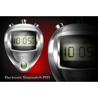 Electronic Stopwatch PSD & Icon