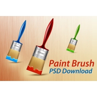 PSD Paint Brushes In 3 Colors