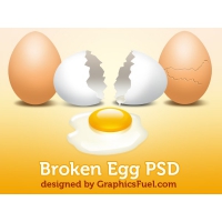 Broken Egg With Yolk PSD 