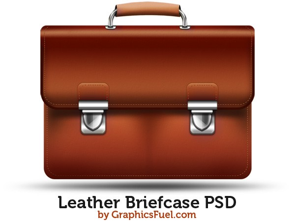 Leather Briefcase PSD & Icon