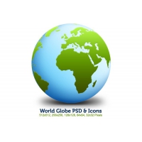  World Globe PSD & Icons
