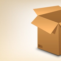 Realistic Cardboard Box Icon