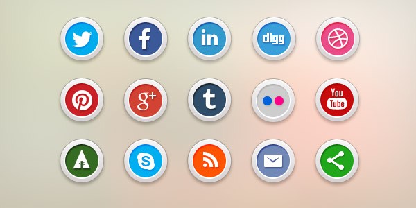 15 Free Social Media Icons