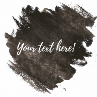 Black Watercolor Brushes With Text Template