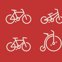 Bicycles Icons PSD