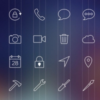 80 iOS7-Style Line Icons