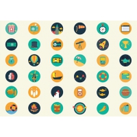 Meroo Icons – 110 Flat Coloured