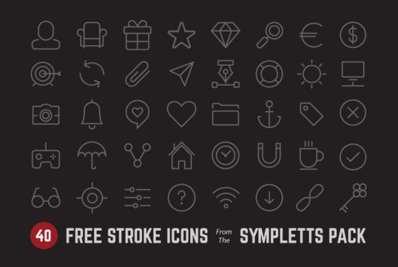 40Free Stroke Icons From Sympletts Pack