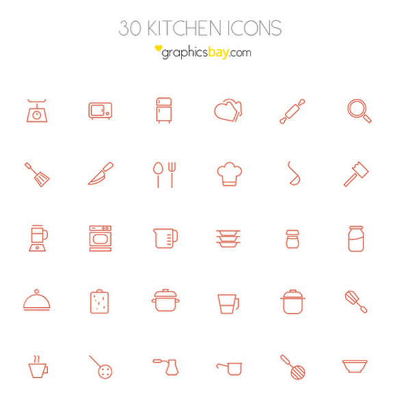 30 Kitchen Icons 