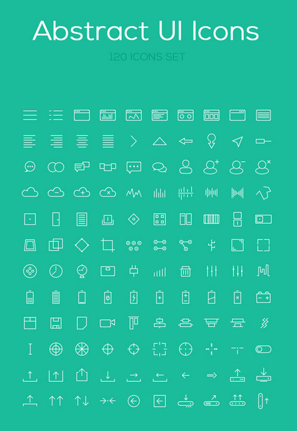 120 Abstract Icon Set
