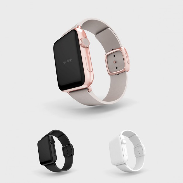 Smartwatch Mock Up With Grey Watchstrap