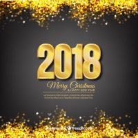New Year Background With Golden Glitter
