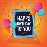 Balloon Theme Happy Birthday Card