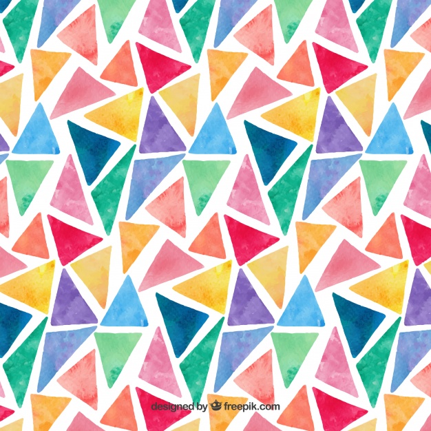 Colorful Watercolor Triangles Pattern