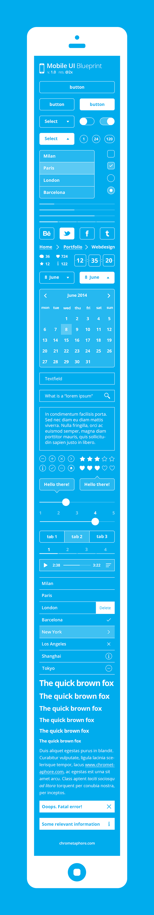 Mobile UI Blueprint Free Download