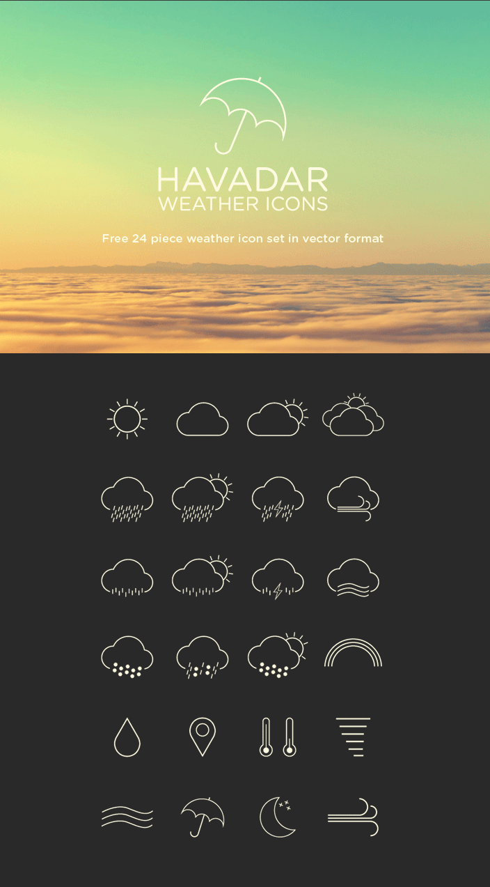 Havadar Weather Icons Free Download