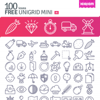 100 Free Unigrid Vector Icons