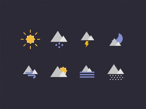 Geometric Weather Icons