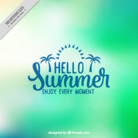 Green Abstract Blurred Summer Background