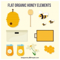 Selection Of Flat Honey Elements