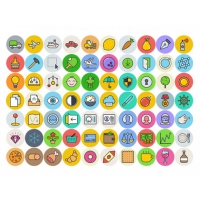 UniGrid – 100 Free Flat Icons