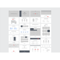 One Page Website Wireframes