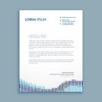 Modern Business Letterhead With Lines