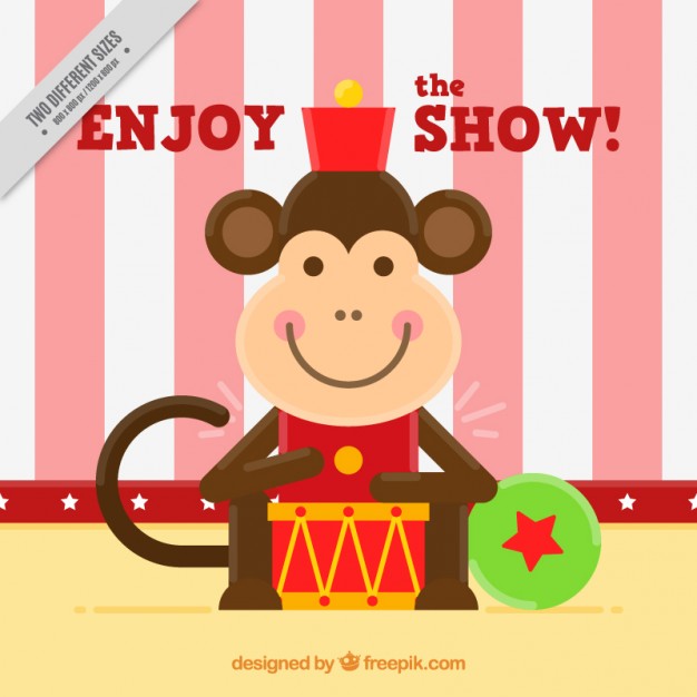 Nice Monkey In The Circus Background