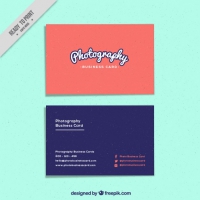 Colored Photography Studio Card 