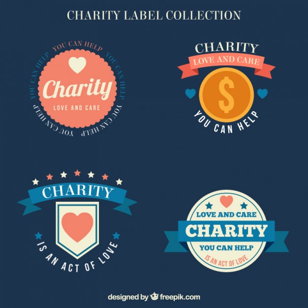 Pack Of Vintage Charity Labels 