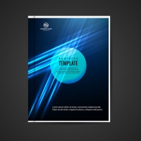 Blue Glowing Business Booklet 