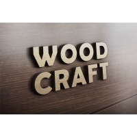 3D Wooden Logo MockUp