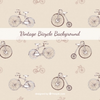 Hand Drawn Beautiful Background Of Bicycle