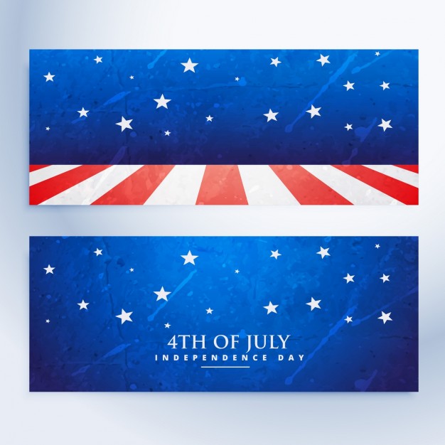 4th Of July Banners Set