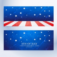 4th Of July Banners Set