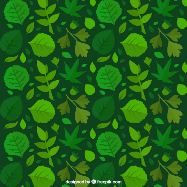 Green Background With Leaves