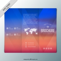 Abstract Colors Trifold With A Map