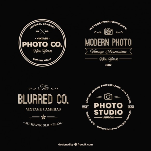 Pack Of Retro Photography Logos