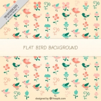 Birds And Flowers Pattern 