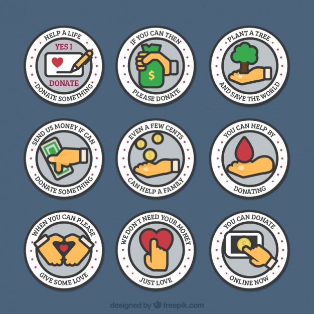 Linear Rounded Charity Badges 