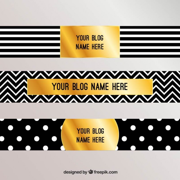 Blog Headers With Stripes