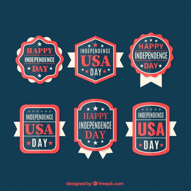 Collection Of Decorative Usa Badges