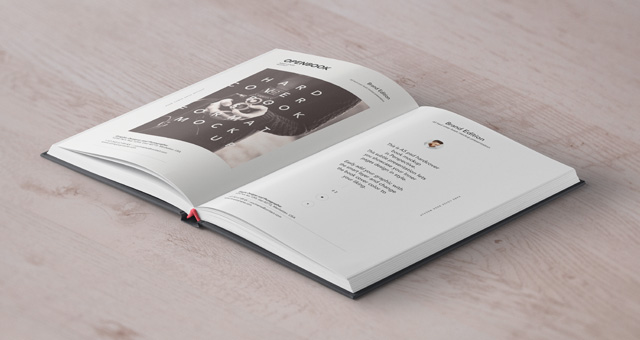 Psd Open Hardcover Book Mockup
