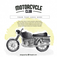 Watercolor Motorbike Background 