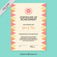 Certificate With Triangular Shapes