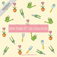 Background With Gardening Tools