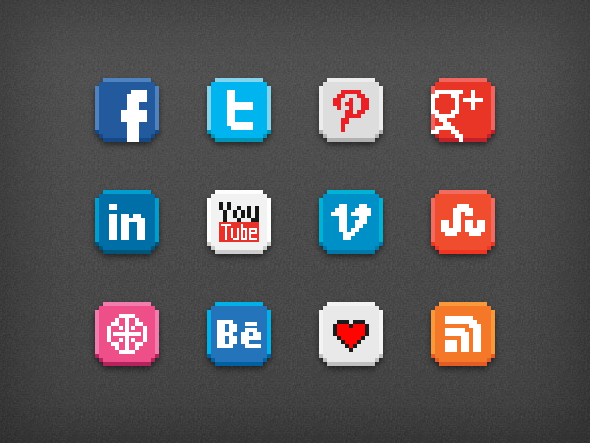  8-Bit Social Icon Pack