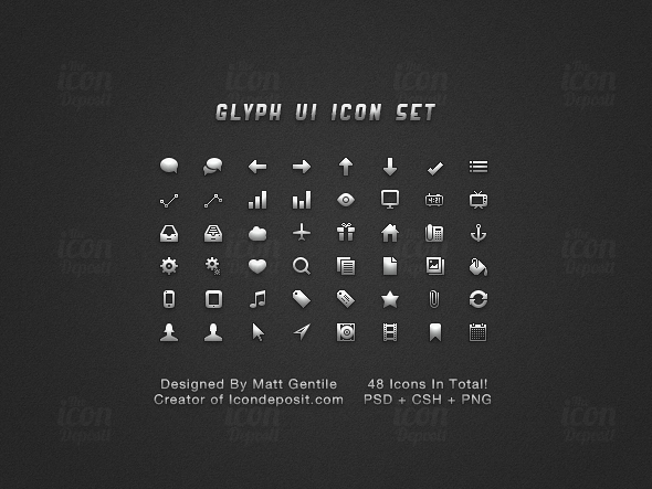 Glyph UI Icon Set