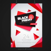 Black Friday Poster With Abstract Shapes