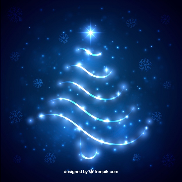 Shiny Christmas Tree Silhouette